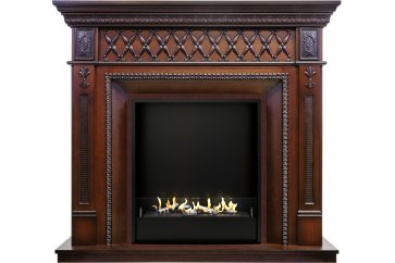 Биокамин в портале Firezo Alexandria махагон коричневый антик, стандарт