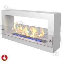 Биокамин QUARTER 900 Белый (стекло)