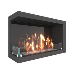 Биокамин угловой SteelHeat ONE 900 левый