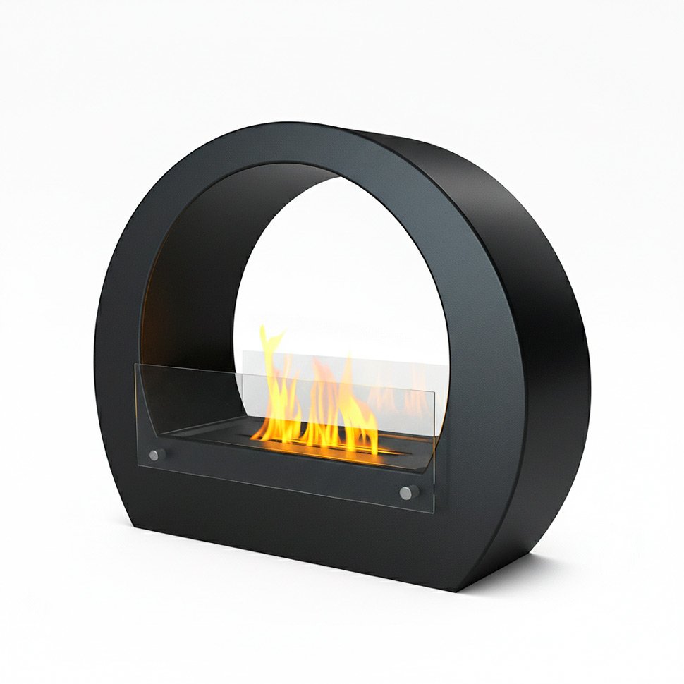 Напольный биокамин Бостон Черный Напольный биокамин Бостон Черный