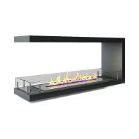 Торцевой сквозной биокамин Firezo Estremita finestra 1600, стандарт