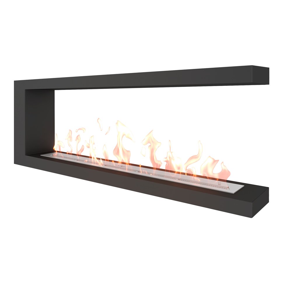 Биокамин торцевой SteelHeat LONG 1400