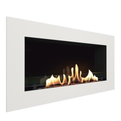 Биокамин встраиваемый SteelHeat GRAND 900 с рамкой цвет белый