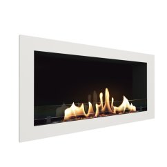 Биокамин встраиваемый SteelHeat ONE 800 с рамкой цвет белый